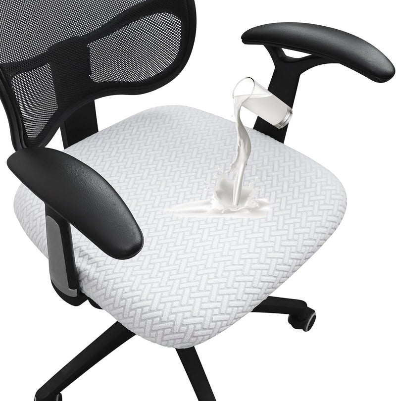 FORCHEER Waterproof Office Chair Seat Cover 20x20 1 Piece Strechable Jacquard Mesh Office Chair Seat Slipcover for Desk Chair Washable Replacement - Image 1